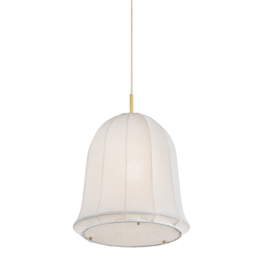 RISA Pendant in AGED BRASS Finish