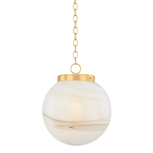 AMBRA Pendant in AGED BRASS Finish