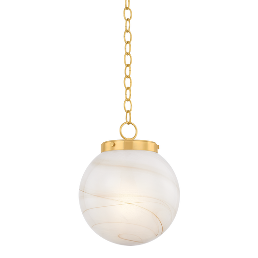 AMBRA Pendant in AGED BRASS Finish