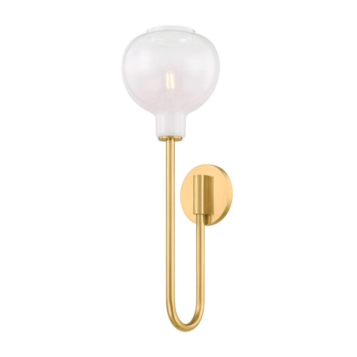ESTELLE Wall Sconce in AGED BRASS Finish