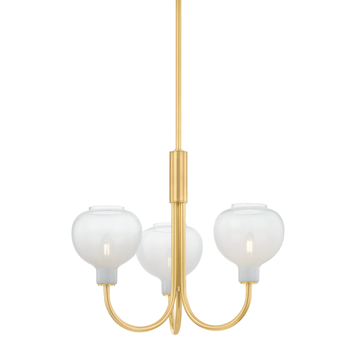 ESTELLE Chandelier in AGED BRASS Finish