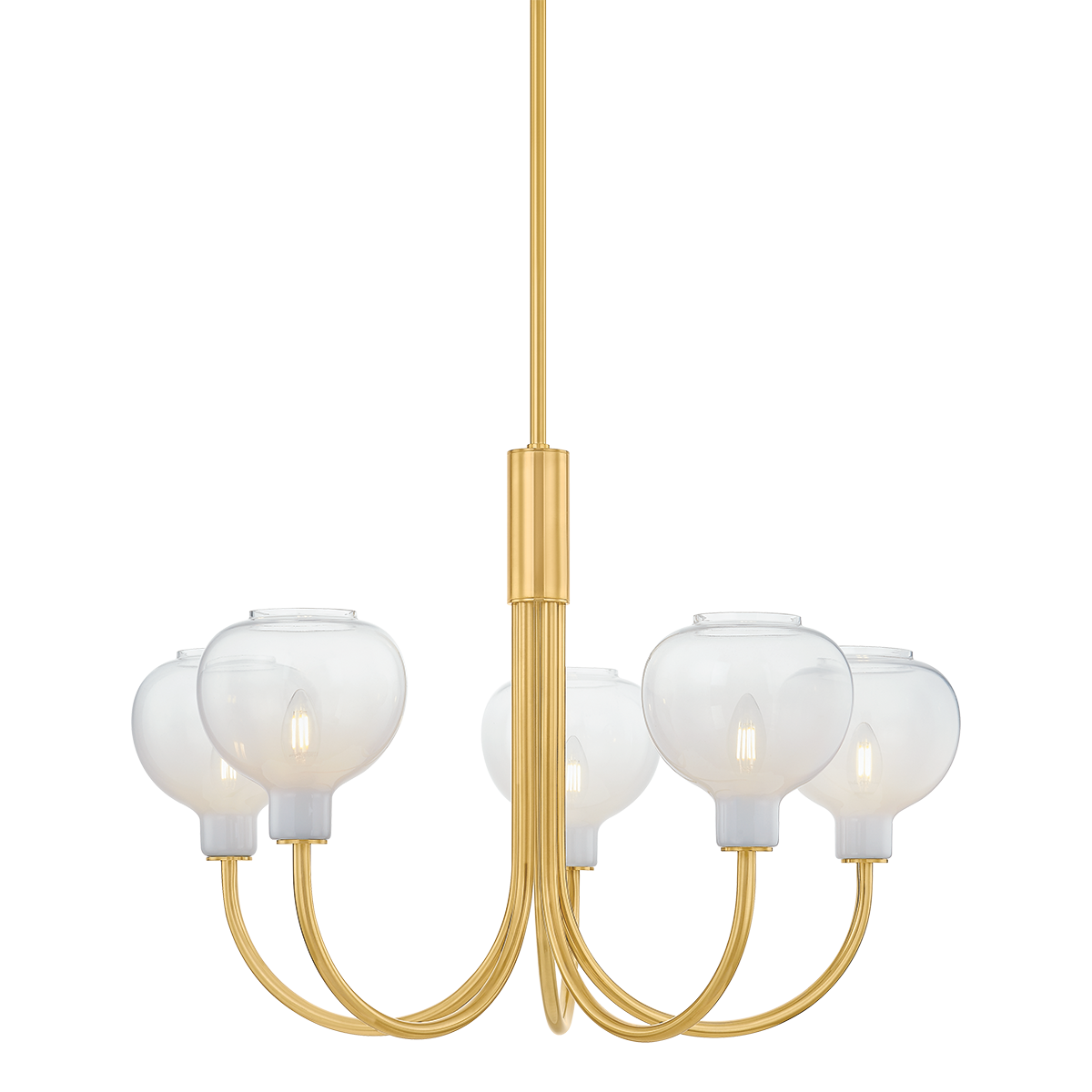 ESTELLE Chandelier in AGED BRASS Finish