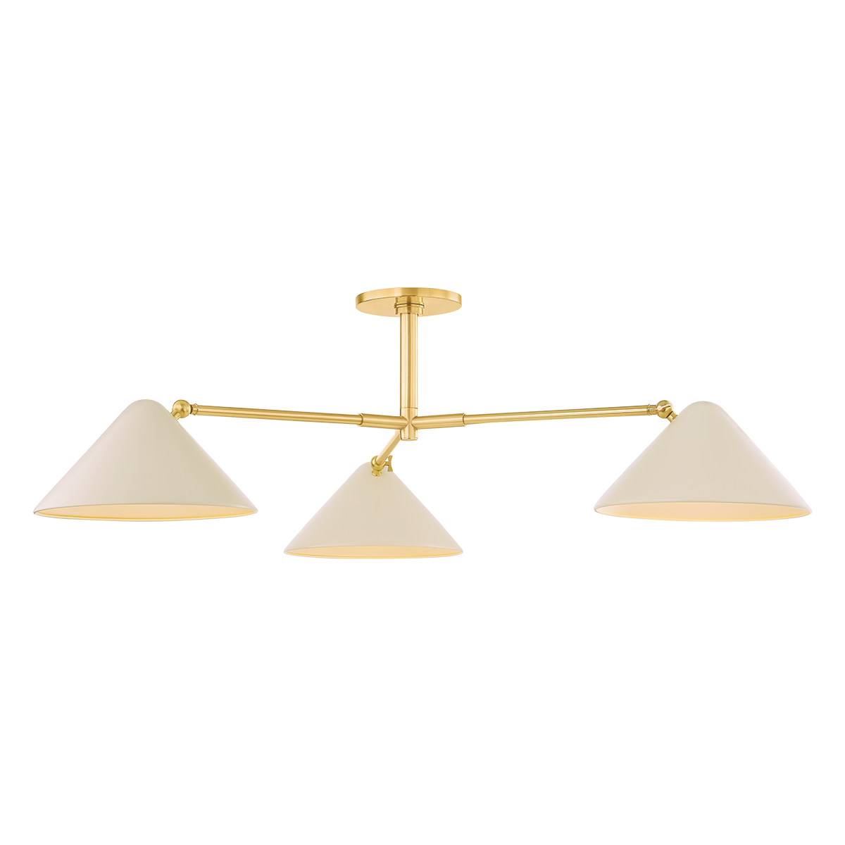 SONJA Semi Flush in TRUE BRONZE/SOFT BISQUE Finish