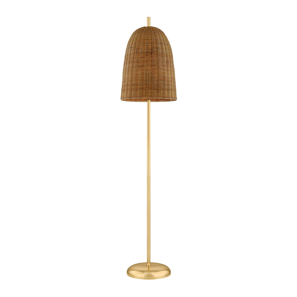 BEATRICE Floor Lamp in AGED BRASS Finish