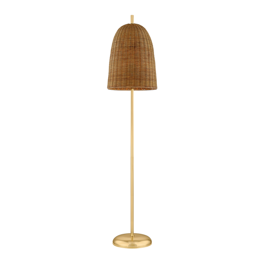 BEATRICE Floor Lamp in AGED BRASS Finish