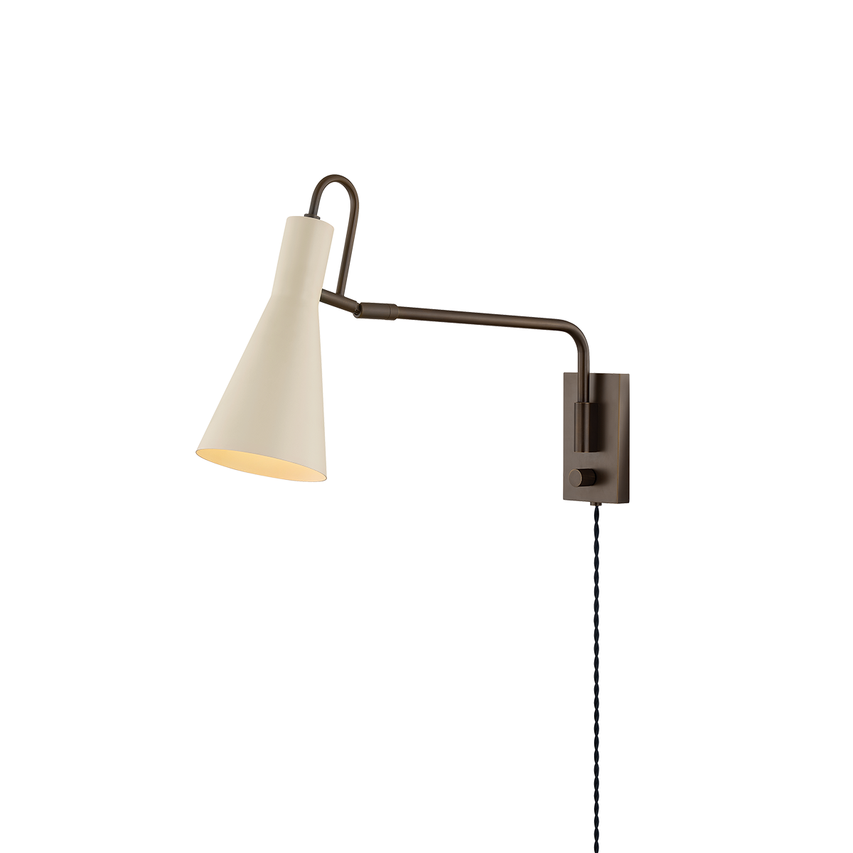 YVETTE Wall Sconce in TRUE BRONZE/SOFT BISQUE Finish