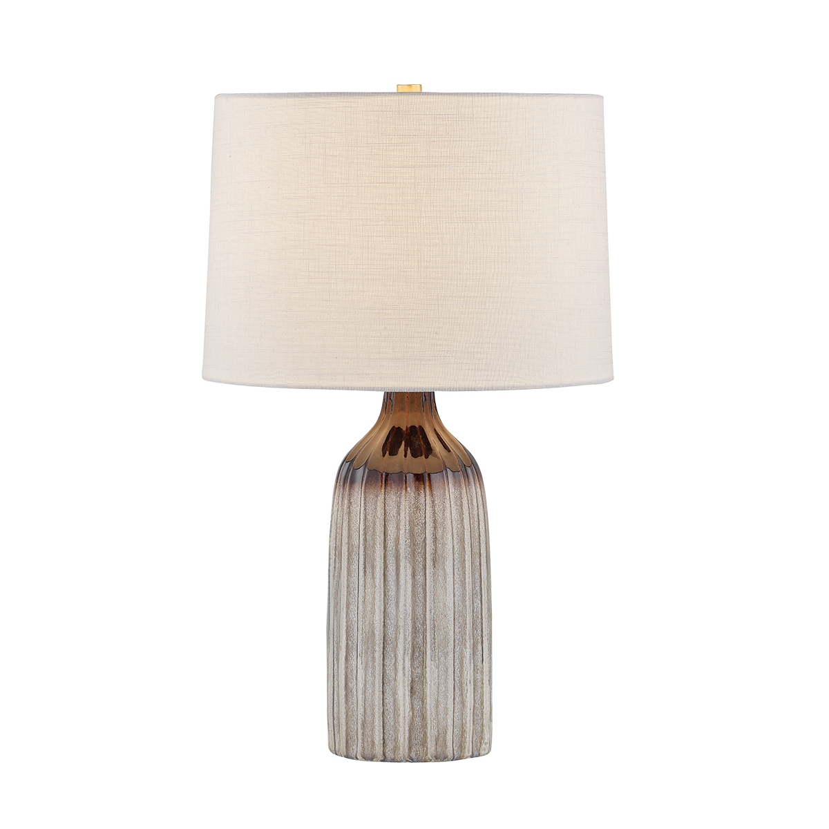RAISA Table Lamp in AGED BRASS/CERAMIC AFFOGATO Finish