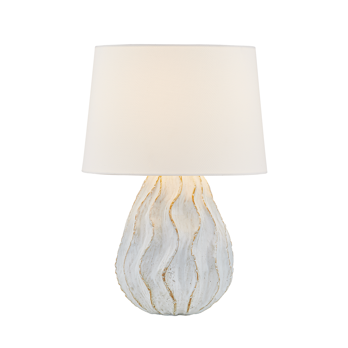 KARLA Table Lamp in AGED BRASS/CERAMIC SEA SALT Finish