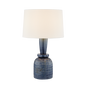 RUSSO Table Lamp in AGED BRASS/CERAMIC WASHED COBALT Finish
