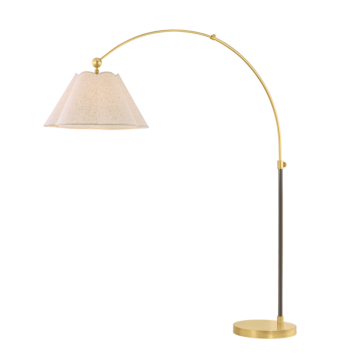 JANIE Floor Lamp in AGED BRASS/TRUE BRONZE Finish