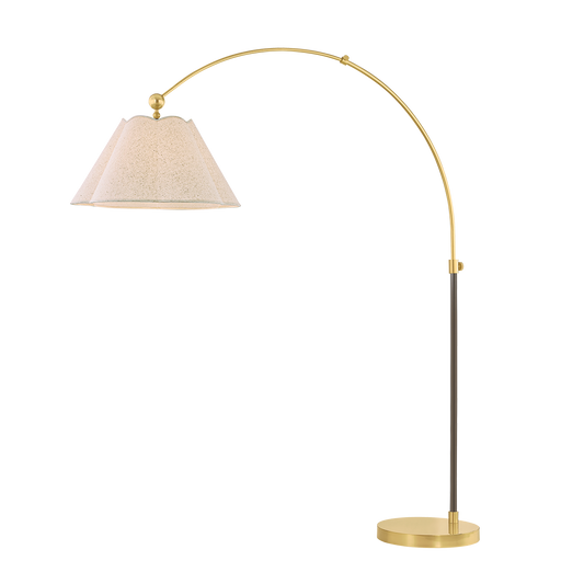 JANIE Floor Lamp in AGED BRASS/TRUE BRONZE Finish