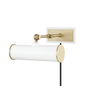 Holly Plug-In Picture Light in Aged Brass/soft Off White Finish