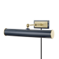 Holly Plug-In Picture Light in Aged Brass/navy Finish