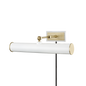 Holly Plug-in Picture Light in Aged Brass/soft Off White Finish