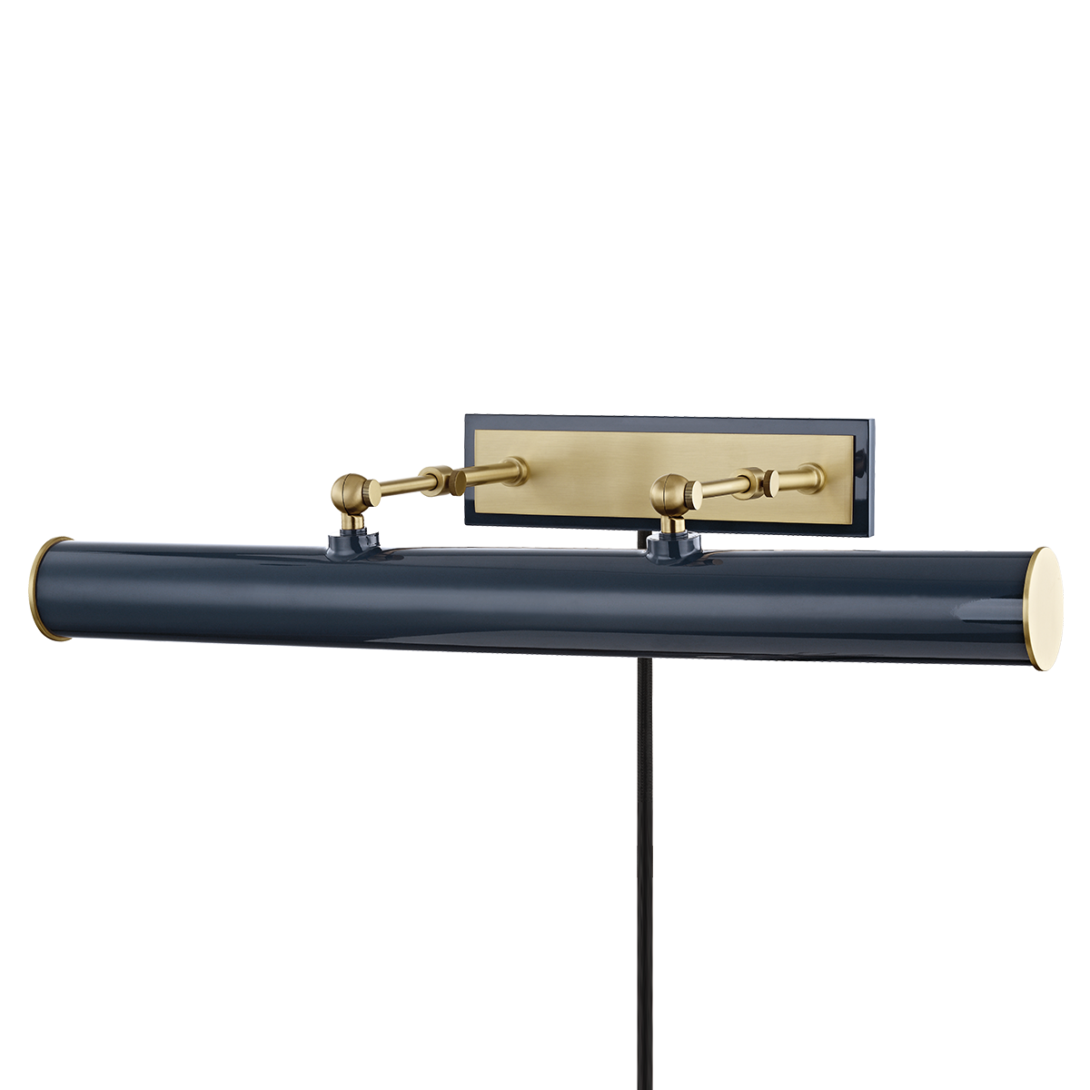 Holly Plug-In Picture Light in Aged Brass/navy Finish