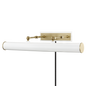 Holly Plug-In Picture Light in Aged Brass/soft Off White Finish