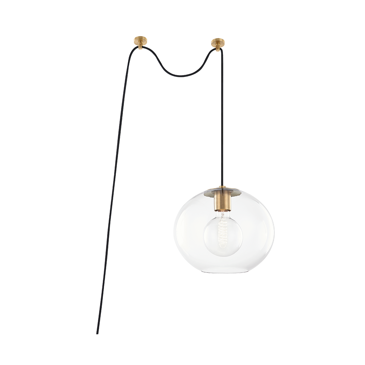 Margot Pendant in Aged Brass Finish
