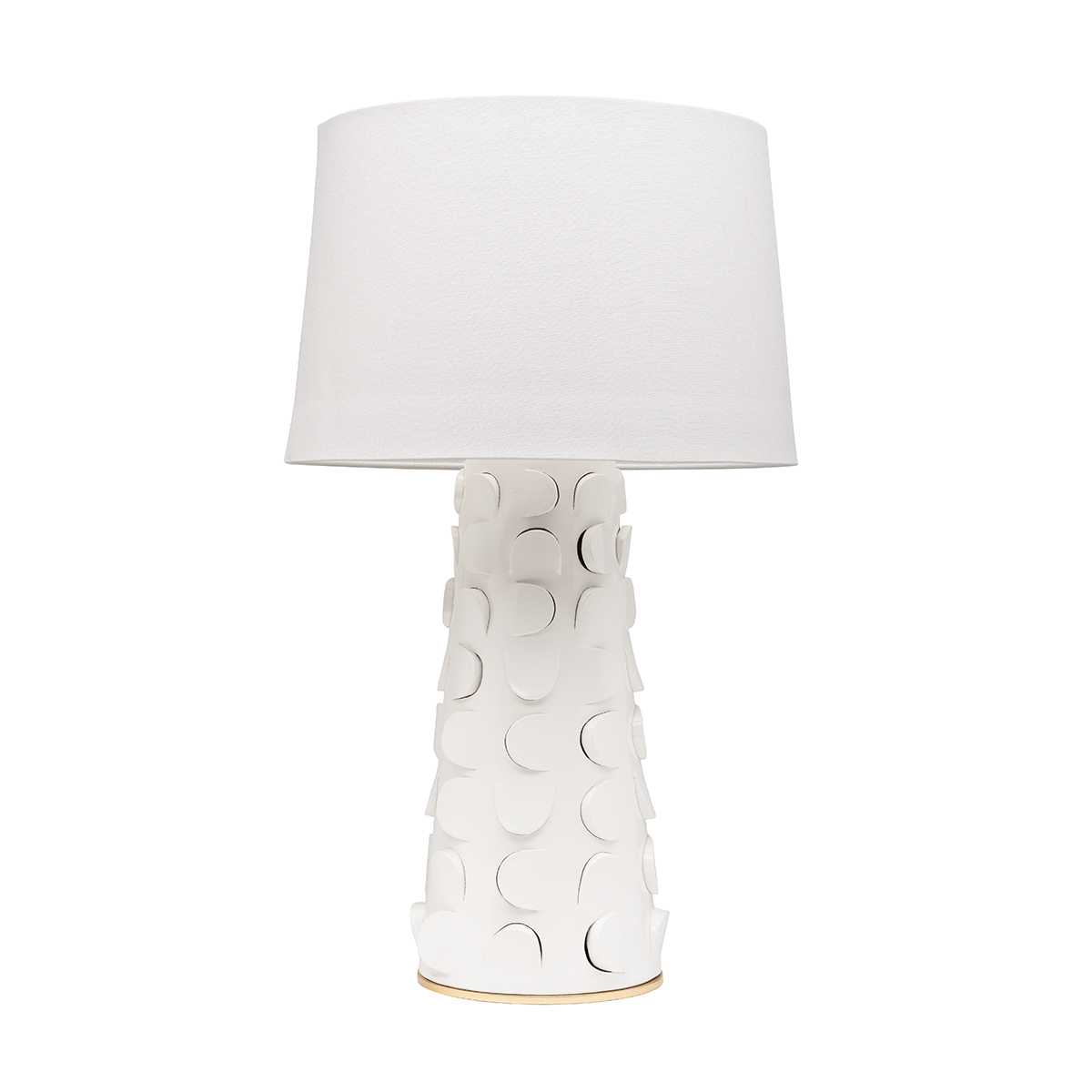 Naomi Table Lamp in White Lustro/gold Leaf Combo Finish