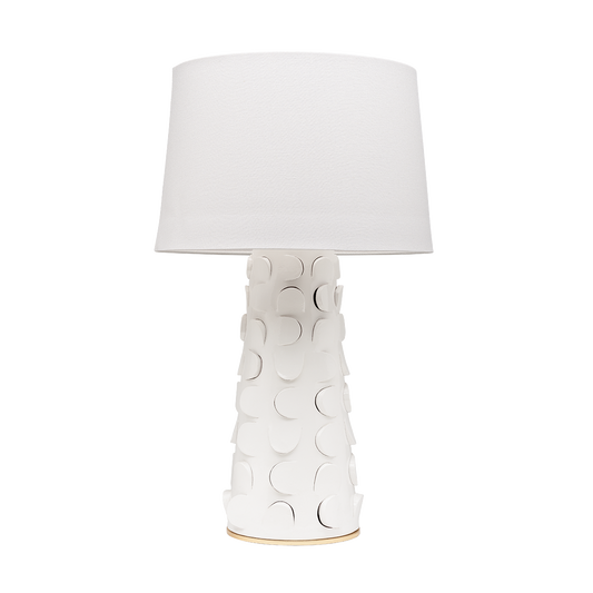 Naomi Table Lamp in White Lustro/gold Leaf Combo Finish