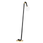 Whit Floor Lamp in Aged Brass/black Finish