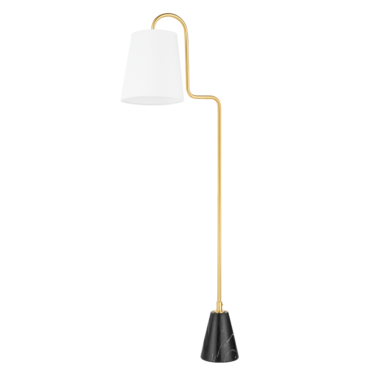Jaimee Floor Lamp in Aged Brass Finish
