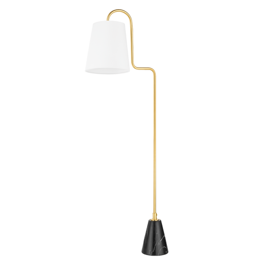 Jaimee Floor Lamp in Aged Brass Finish