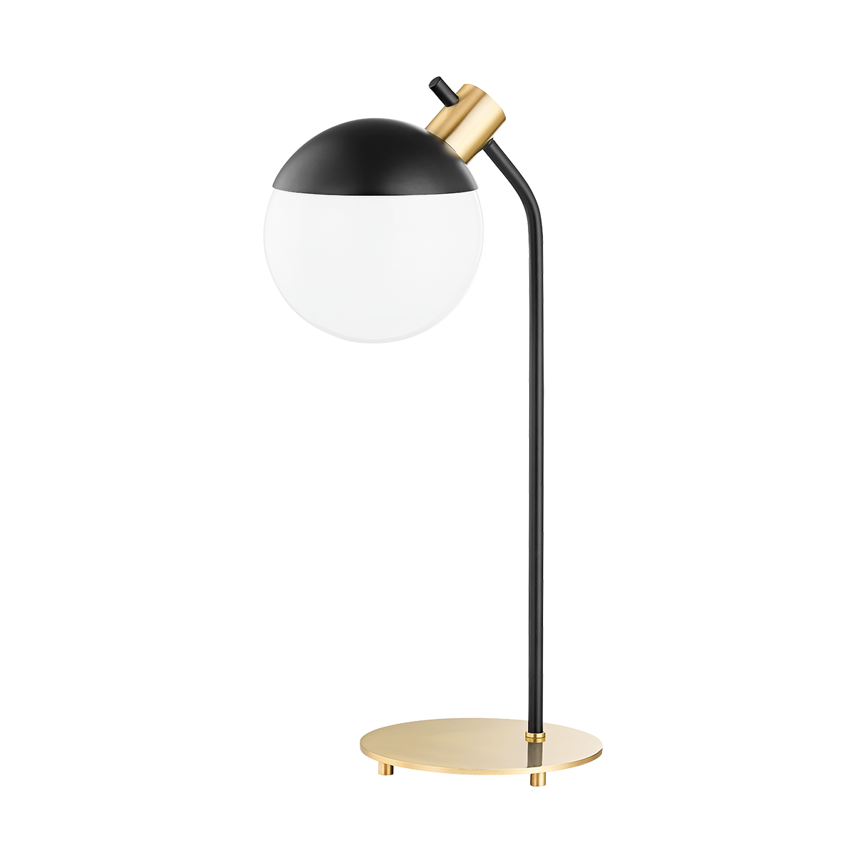 Miranda Table Lamp in Aged Brass/soft Black Finish