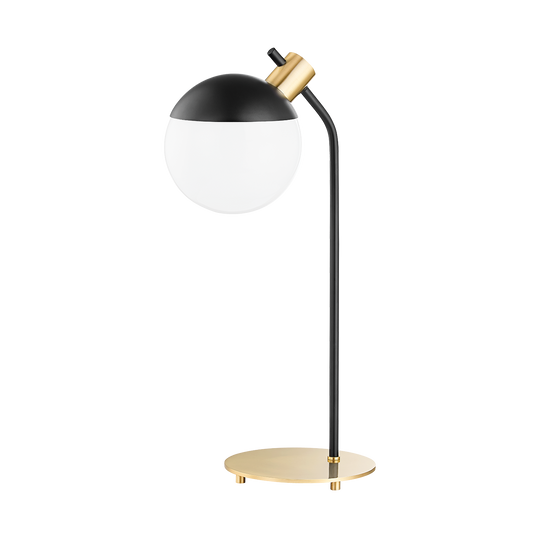 Miranda Table Lamp in Aged Brass/soft Black Finish
