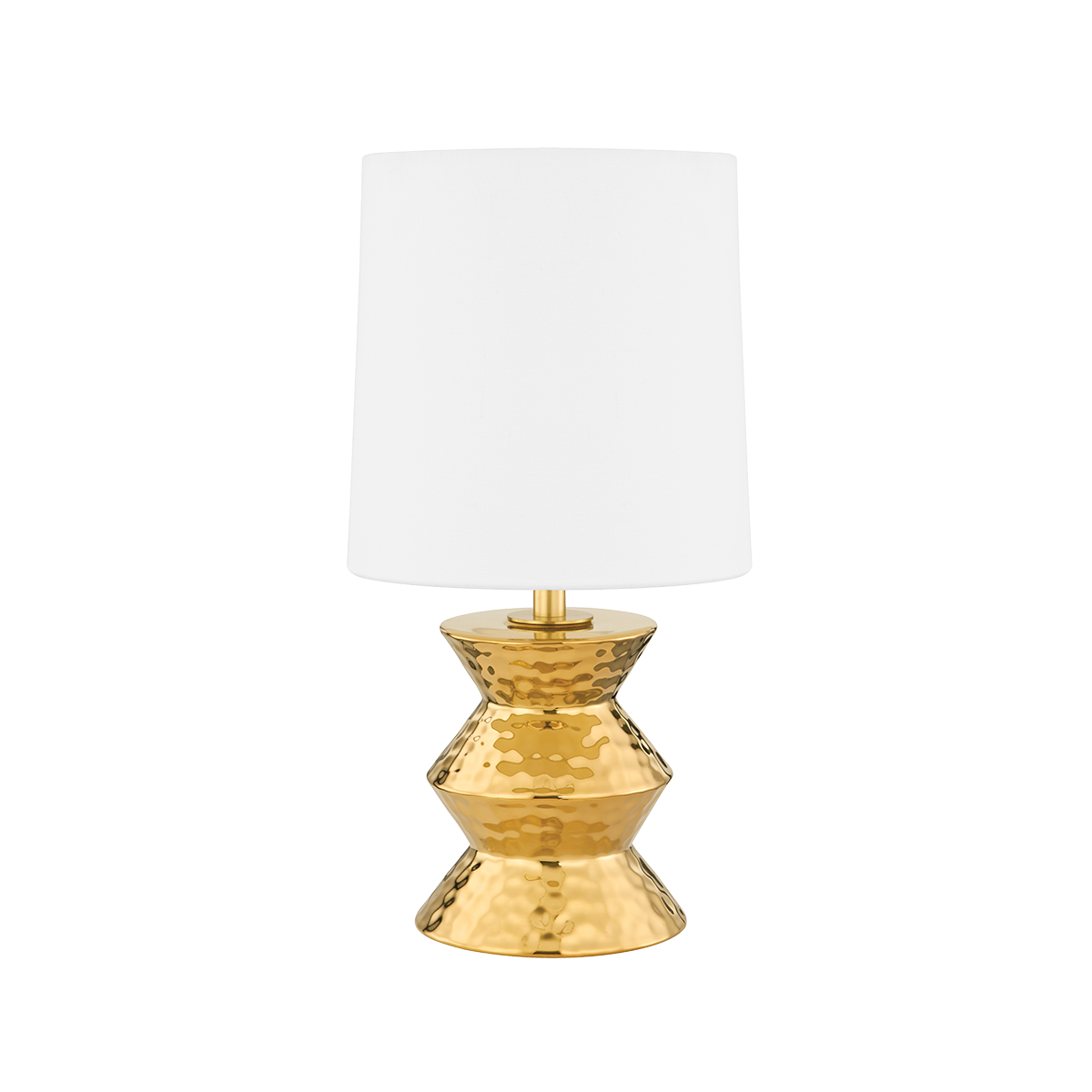 Zoe Table Lamp in AGED BRASS CERAMIC GOLD Finish