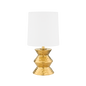 Zoe Table Lamp in AGED BRASS CERAMIC GOLD Finish