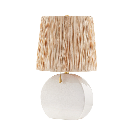 ANEESA Table Lamp in Aged Brass Finish