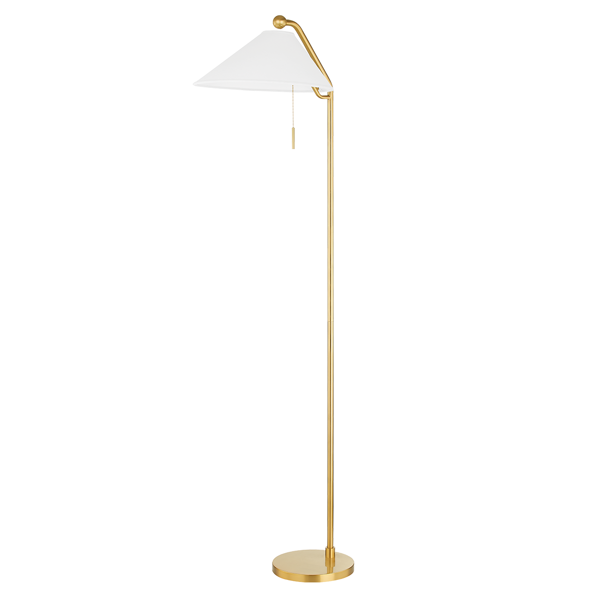 Aisa Floor Lamp in Aged Brass Finish