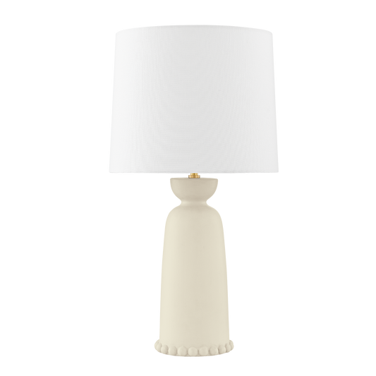 Rhea Table Lamp in AGED BRASS/CERAMIC ANTIQUE IVORY Finish