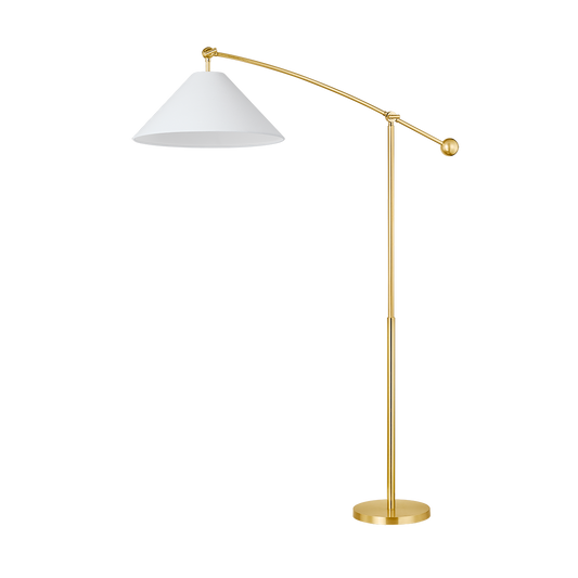 BIRDIE Floor Lamp in AGED BRASS Finish