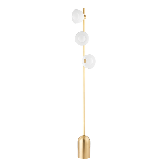 BELLE Floor Lamp in Aged Brass Finish