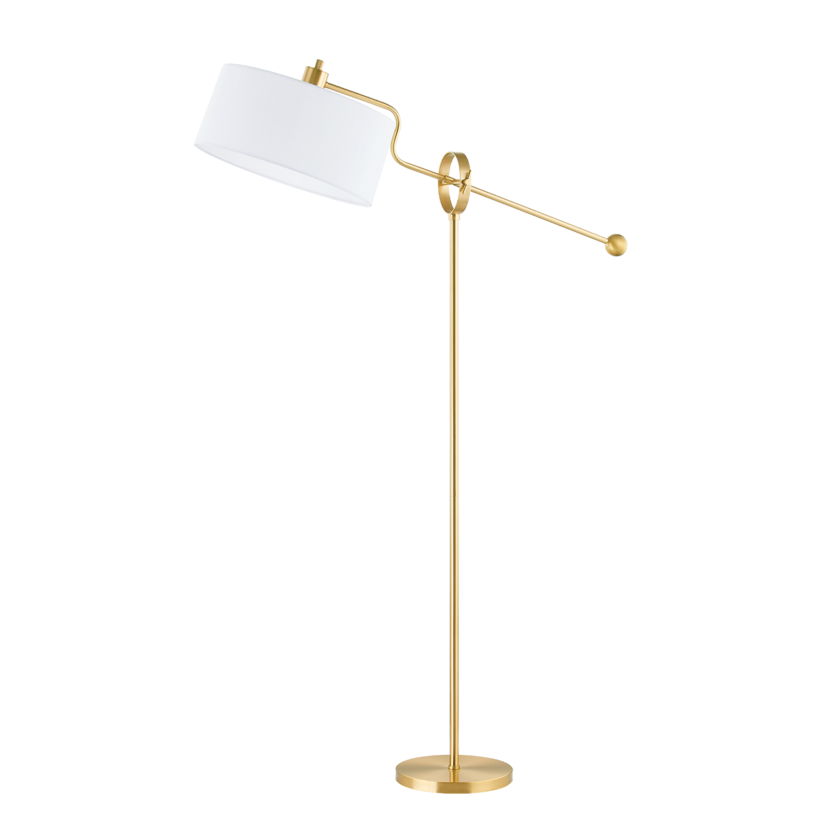 LIBBY Floor Lamp in Aged Brass Finish
