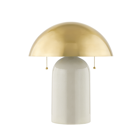 GAIA Table Lamp in Aged Brass Finish