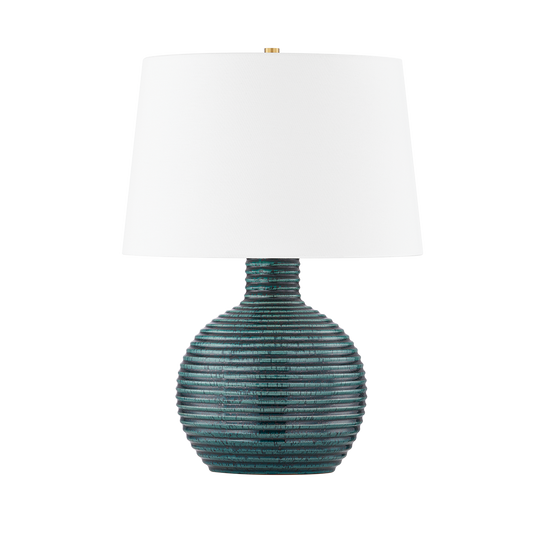 SARA Table Lamp in Aged Brass Finish