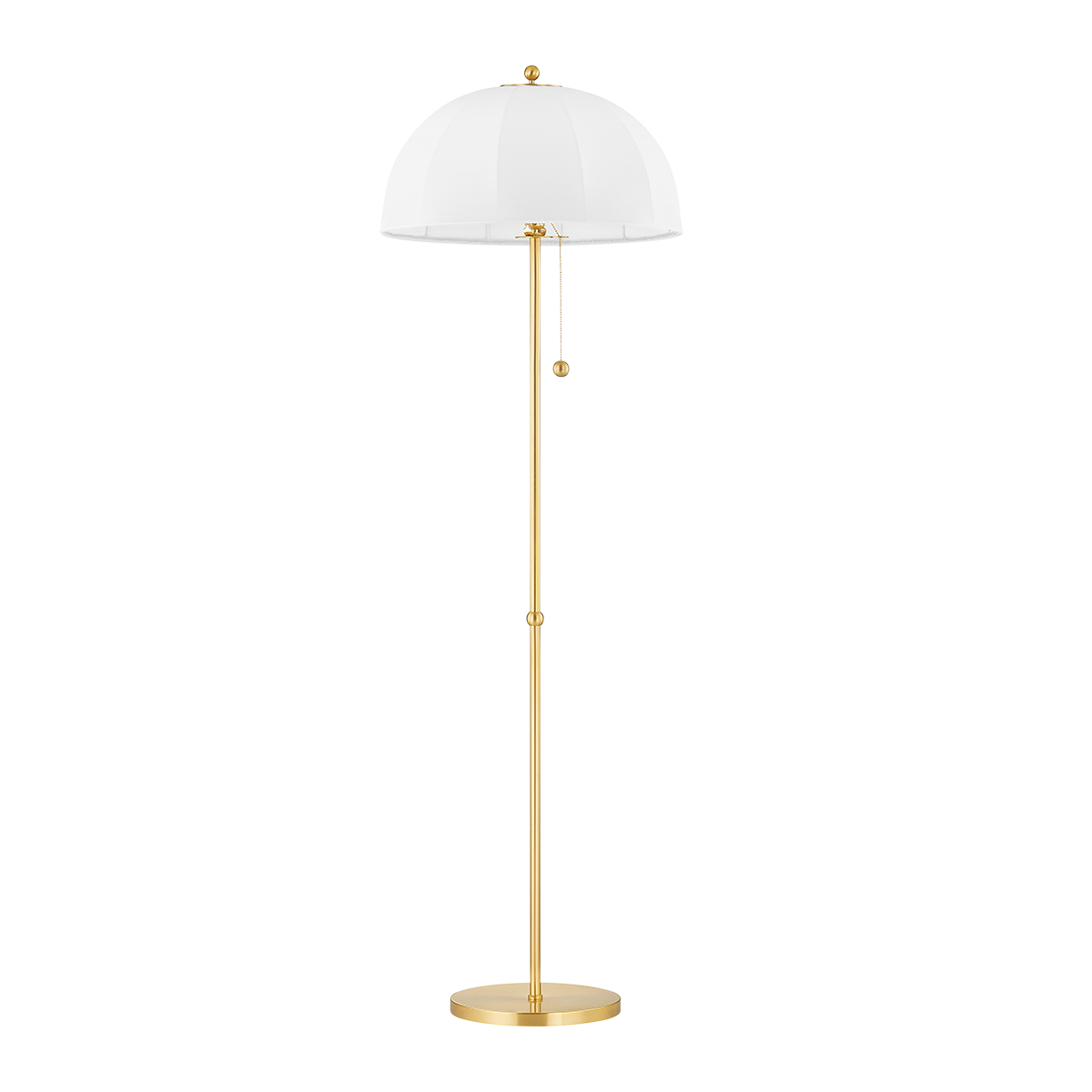 MESHELLE Floor Lamp in Aged Brass Finish