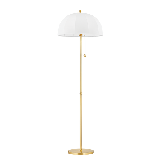 MESHELLE Floor Lamp in Aged Brass Finish
