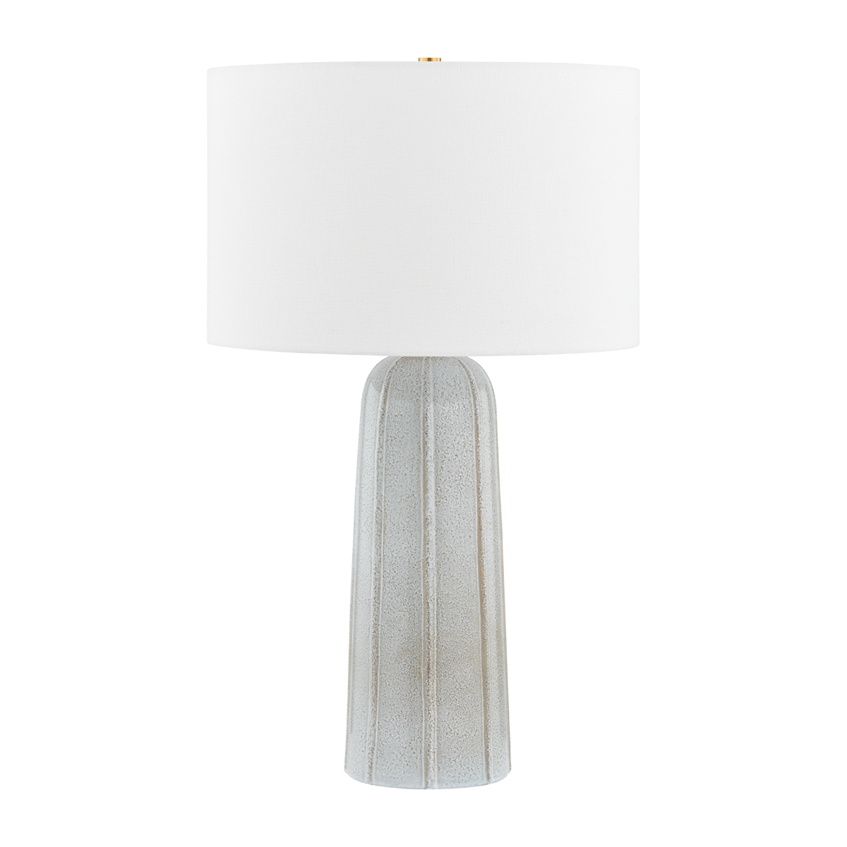 KEL Table Lamp in Aged Brass/ Ceramic Reactive Ash Finish