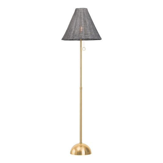 DESTINY Floor Lamp in Aged Brass Finish