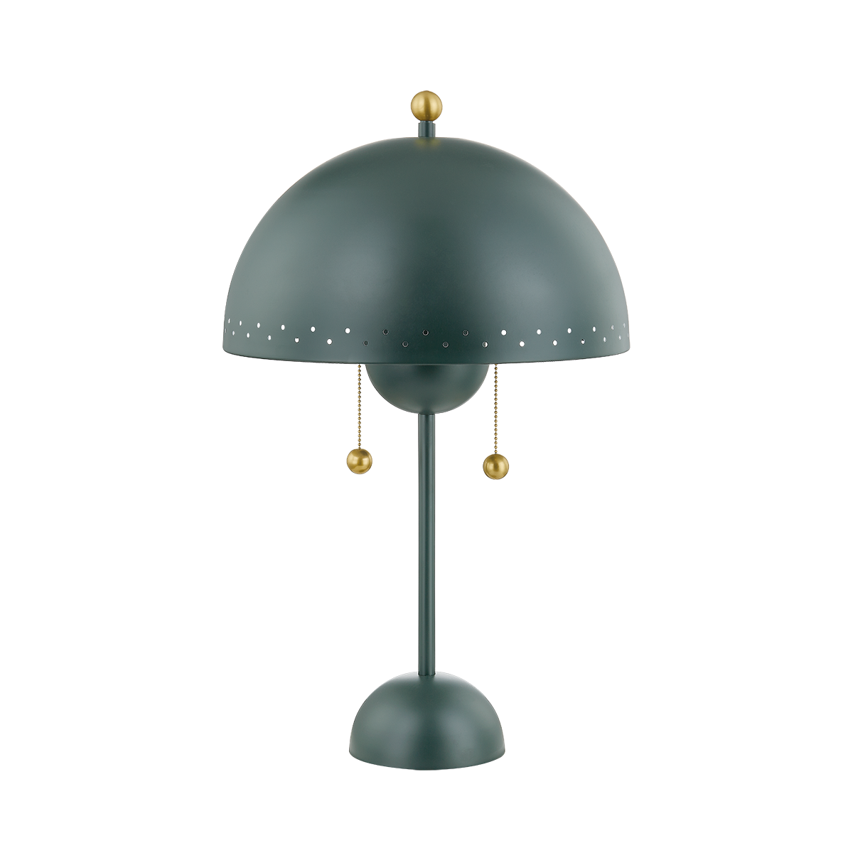 Jojo TABLE LAMP in Aged Brass/Soft Studio Green Finish