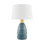 Tenley TABLE LAMP in Aged Brass/Ceramic Inchyra Blue Finish