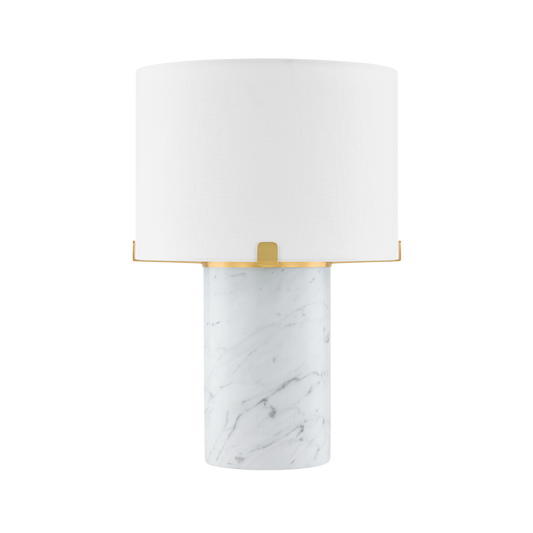 RUMI TABLE LAMP in AGED BRASS Finish