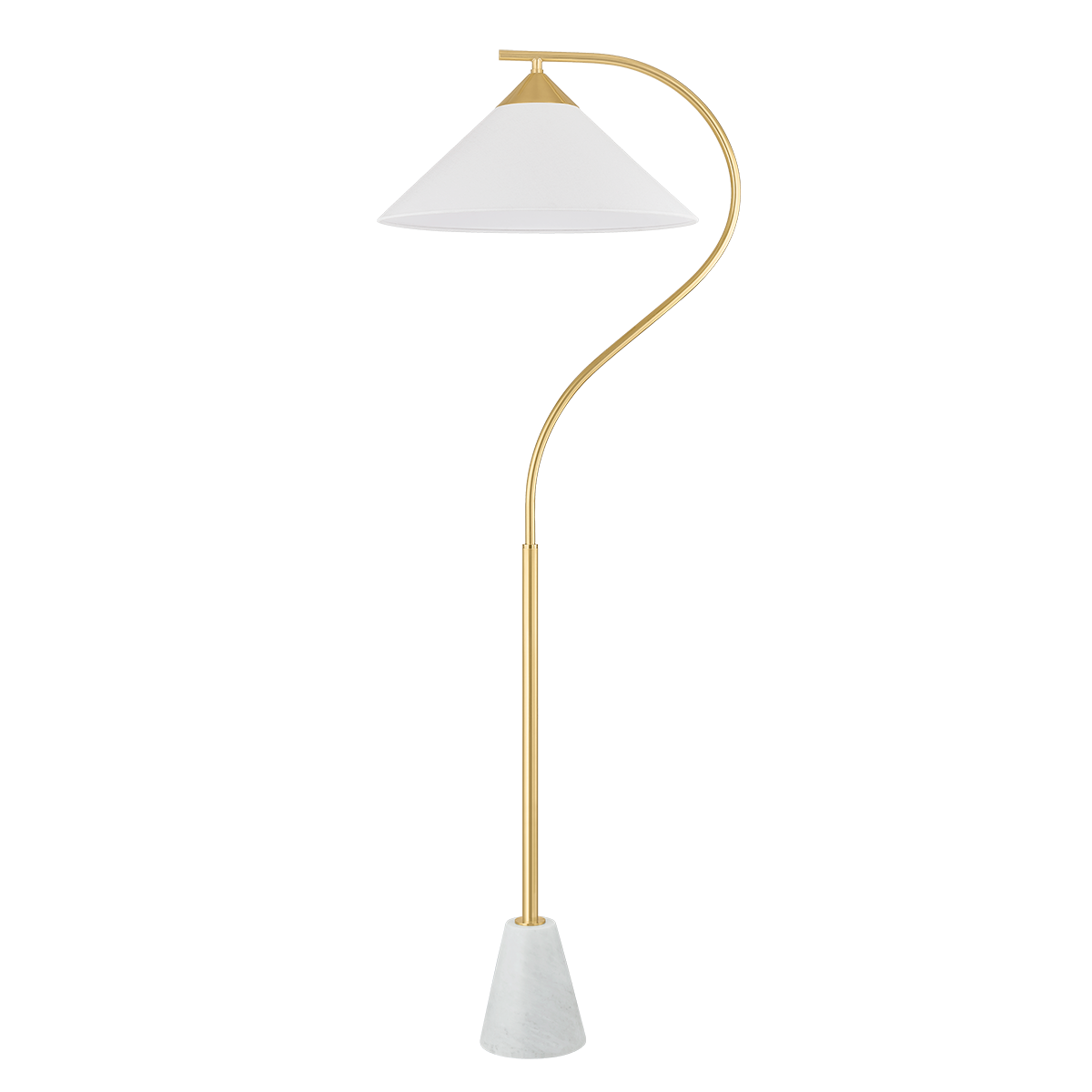 BIANCA FLOOR LAMP in AGED BRASS Finish