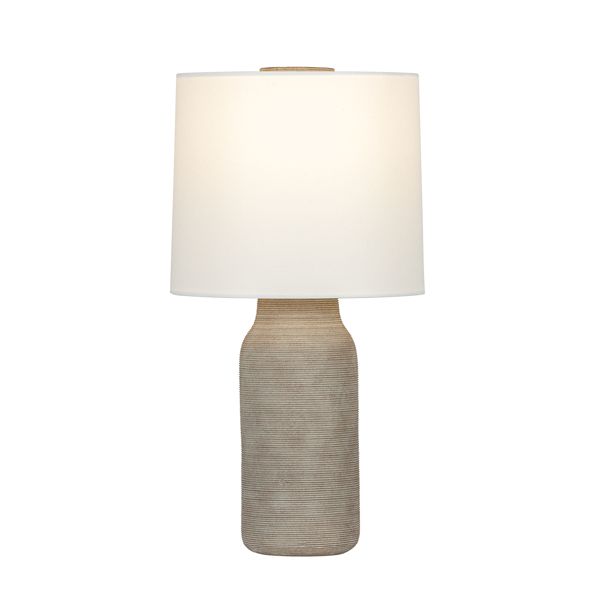 STASSI Table Lamp in AGED BRASS/CERAMIC STRIA TERRA Finish