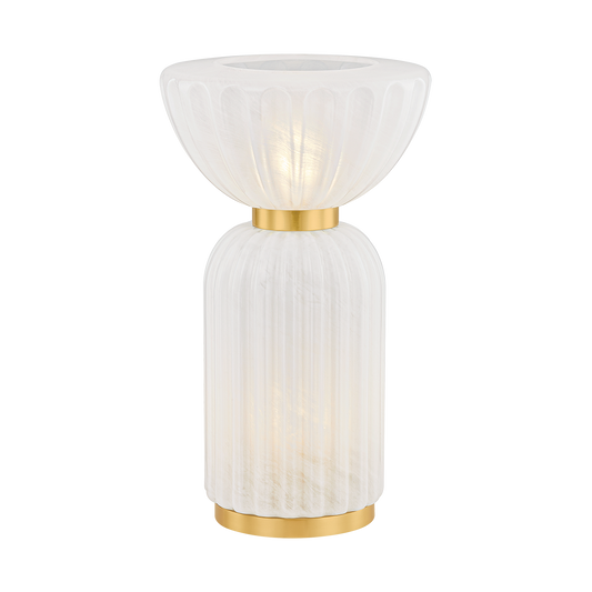 CORDELIA Table Lamp in AGED BRASS Finish