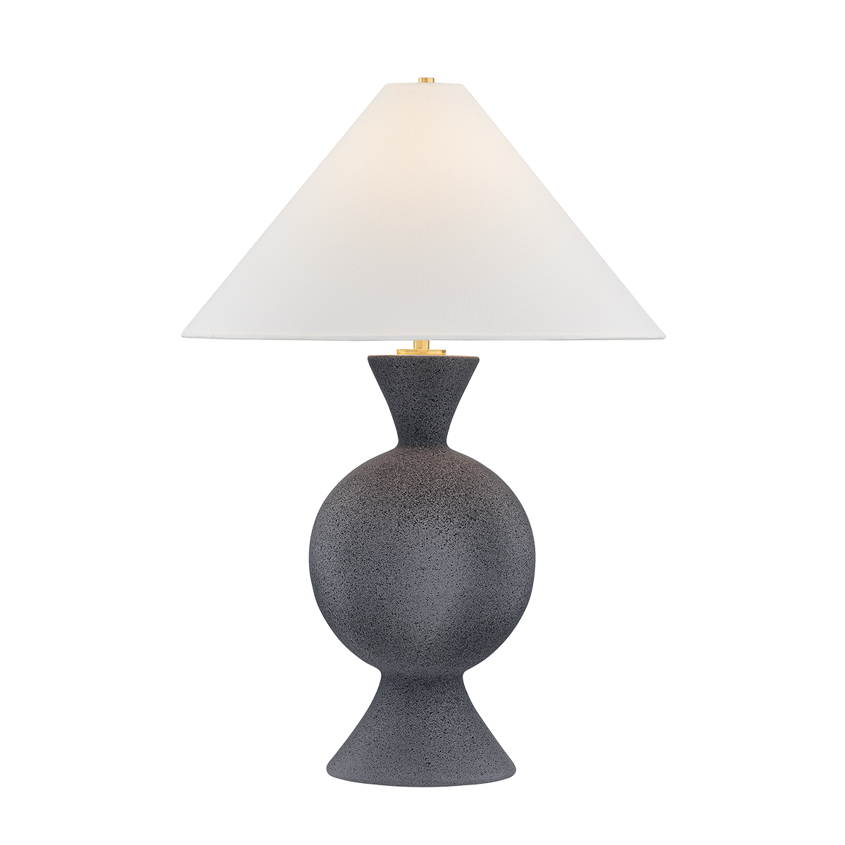 ZADEH Table Lamp in AGED BRASS/CERAMIC PALE MIDNIGHT Finish
