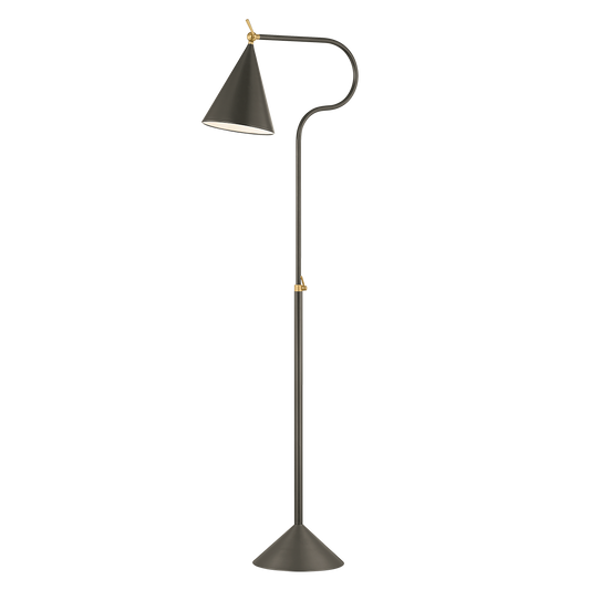 HARRIET Floor Lamp in AGED BRASS/TRUE BRONZE Finish